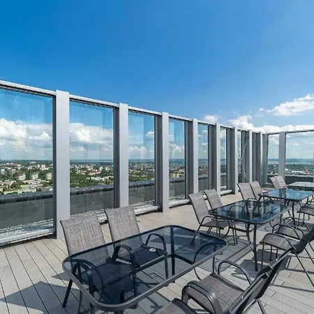 Luksusowy Z Widokiem, Basenem I Sauna Hanza Tower דירה *