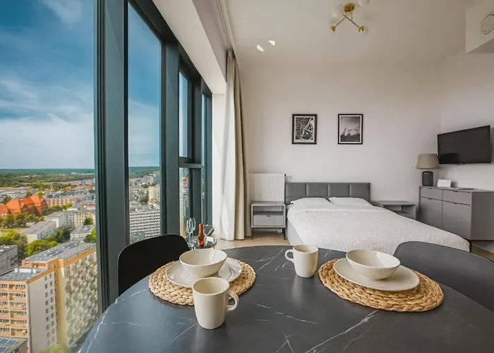 Luksusowy Z Widokiem, Basenem I Sauna Hanza Tower Appartement *